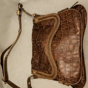 Awesome David & Scotti moc croc purse